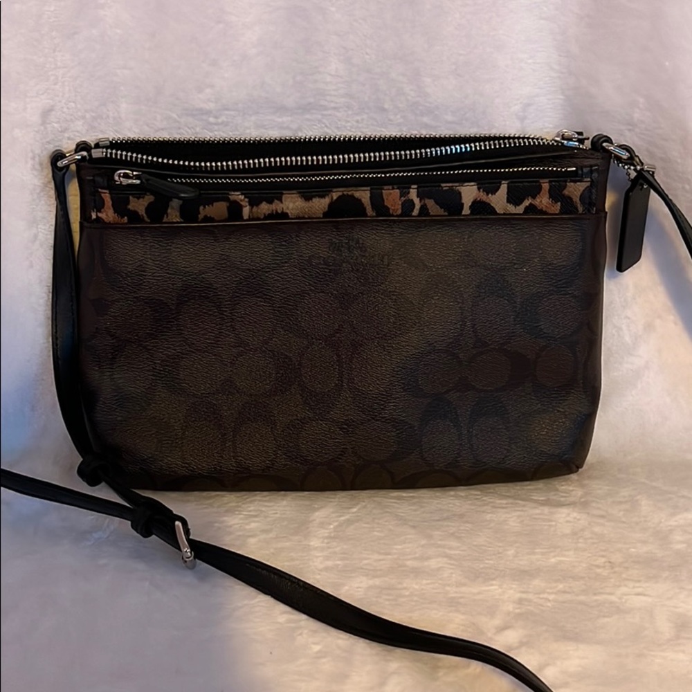 Brown Coach crossbody bag